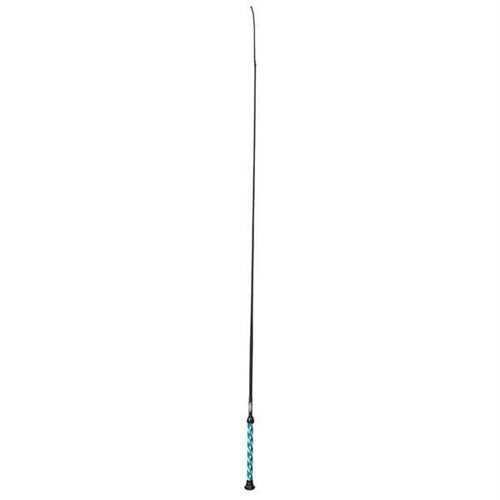 Teal and white Weaver Braided Basic Pig Whip