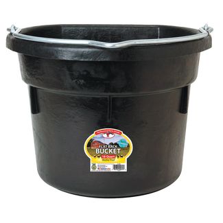 Little Giant flat-back buckets are a favorite on farms and ranches everywhere. The Flat-Back fits more compactly for hanging against a wall or fence, plus it makes hauling heavy loads a lot easier. 