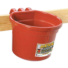 Molded-in bracket fits easily over any 2-by-wide board to create a sturdy feed pail anywhere, with no tools or installation required.