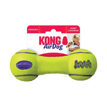 Combines two classic dog toys – the tennis ball and the squeaker toy – to create the perfect fetch toy. The durable, high-quality AirDog Squeaker Dog Toy will not wear down a dog's teeth.