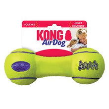 Combines two classic dog toys – the tennis ball and the squeaker toy – to create the perfect fetch toy. The durable, high-quality AirDog Squeaker Dog Toy will not wear down a dog's teeth.