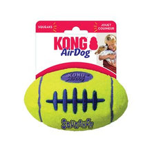 Combines two classic dog toys – the tennis ball and the squeaker toy – to create the perfect fetch toy. The durable, high-quality AirDog Squeaker Dog Toy will not wear down a dog's teeth.