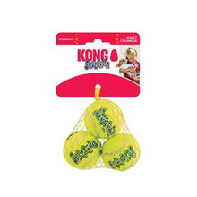 Combines two classic dog toys – the tennis ball and the squeaker toy – to create the perfect fetch toy.