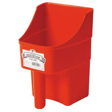 The best all-around scoop you'll ever use. Enclosed design reduces spillage, and measuring is easy with built-in graduation marks which are perfect for feed, supplements, and seed. The flat bottom allows you to set the scoop down without tipping over and makes the scoops stackable for storage. Ample 3-quart size, made of heavy-duty polypropylene for long life.