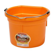 Molded from tough polyethylene resin with excellent impact, warpage and stress crack resistance. Features ribs under rim for improved strength, wider back for improved contact against wall, grooved finger grip for easier pouring, stacking ribs for easier bucket separation, and heavy-duty steel eyelets and handle.