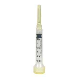 Luer lock tip syringe features clear polypropylene barrel for easy viewing of fluid levels. Sold individually