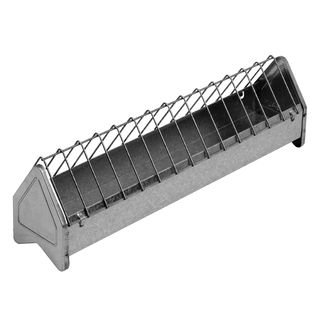 Miller Galvanized Trough Poultry Feeder w/ Grate Item 18409