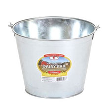 Features heavy and durable galvanized coating to prevent rust and corrosion. Classic metal pail for use on farms and ranches, with handle for easy hanging.