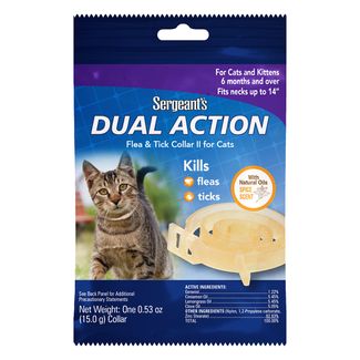 Water-resistant collar kills fleas and ticks for up to 3 months on cats and kittens 6 months of age or older. Delayed release system ensures active substances are evenly distributed over skin and coat. Fits neck up to 14".