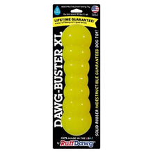 Ruff Dawg's toughest toy yet. Bright, high-visibility neon colors won't get lost in the grass or pool. Indestructible toy floats, crazy bounces and takes serious abuse during heavy play. Gentle on teeth and gums, so the retrieving can go on and on