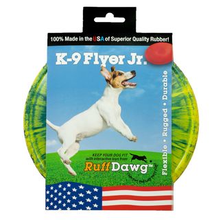 Made of solid rubber, lets dogs play all day long without harming teeth and gums. Fun to throw for kids and adults alike! Easy to throw, catch and pick up.