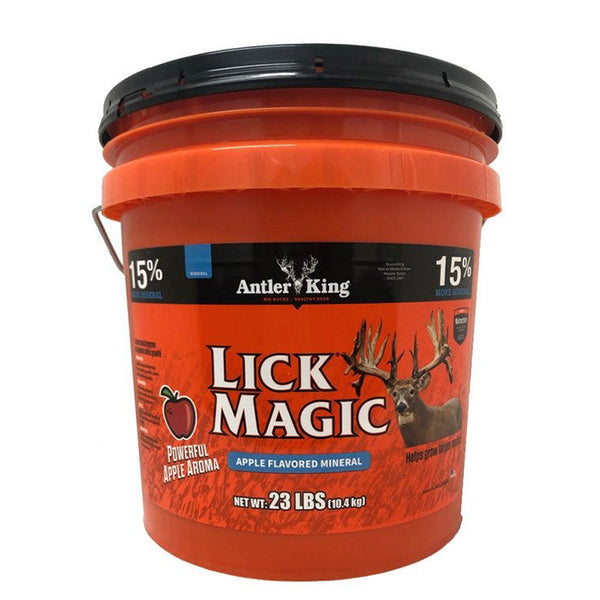 Apply Apple Flavored Lick Magic year-round to maximize your overall herd health and to keep deer on your property