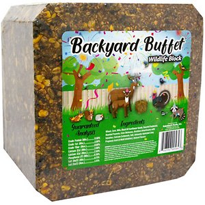 Make your yard the next hotspot for local critters with a Backyard Buffet Wildlife Treat! This block is a great way to supplement the nutrition your wild pals get from their daily foraging sessions