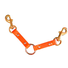 Orange 2 Dog Dayglo Coupler with heavy duty clip