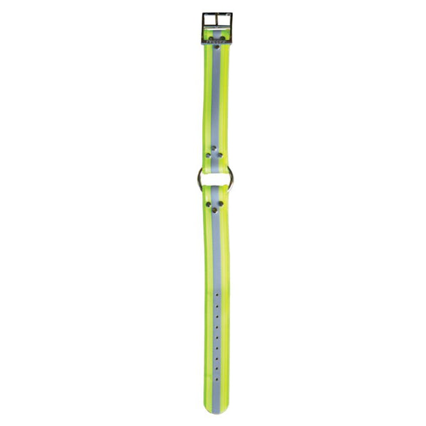 yellow 1.5 in reflective dayglo collar ring-n-center