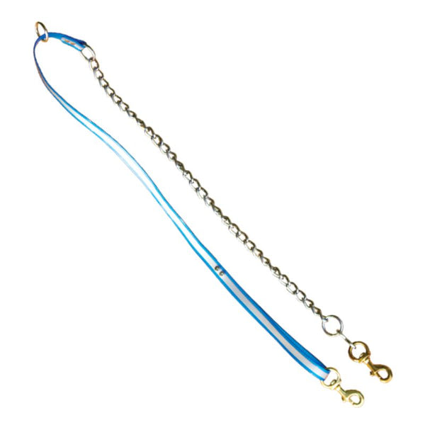 Light blue 3/4" Reflective Dayglo Lead with Chain