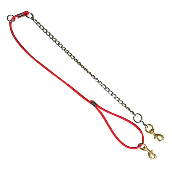 Red Coated Rope with Chain Tree Lead