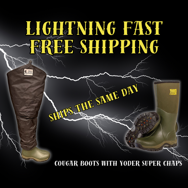 Lightning Fast Free Shipping. Cougar Boots with Yoder Super Chaps