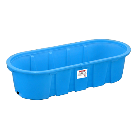 Behlen Round End Poly Stock Tank in blue 