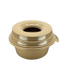 Tan 64 oz Buddy Bowl: ideal for travel and spill proof. 