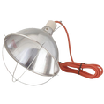 Includes Insulated porcelain socket, heavy duty aluminum reflectors, and two wire protective cage. Clamps sold separately.