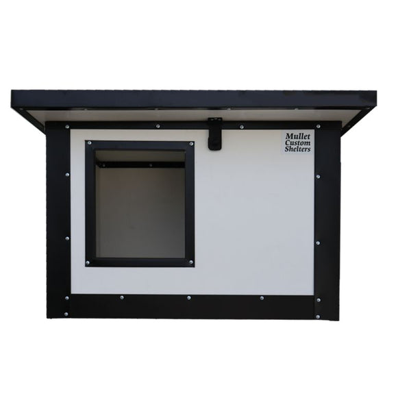 Black and white outdoor Large pet enclosure 