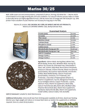 Inukshuk Marine dog food packaging with nutritional information 
