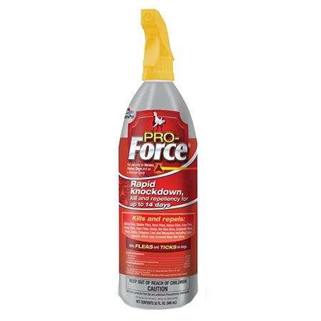 Equine fly spray with rapid knockdown, kills and repellency for up to 14 days. Kills and repels more than 70 listed species. Only for use on ponies, horses, dogs