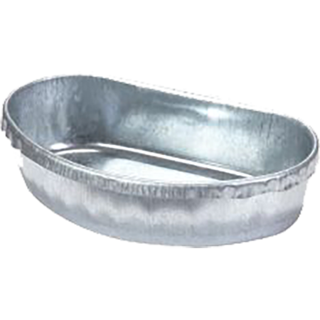 Heavy-duty galvanized steel cup for small animals and poultry, rolled edges for safety