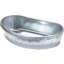 Heavy-duty galvanized steel cup for small animals and poultry, rolled edges for safety