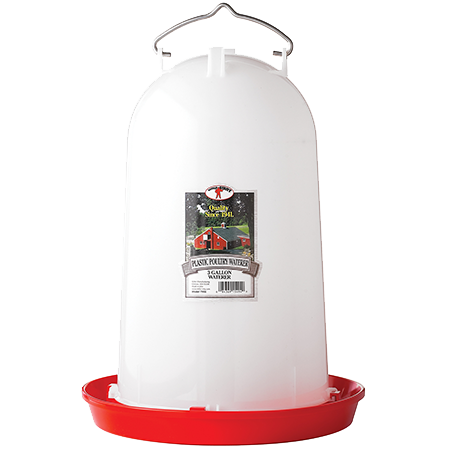 3 Gallon Hanging Waterer, Built-in handle for easy portability and easy to see water level 