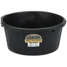 Rubber feed pan molded from the finest crush-proof, crack-proof, freeze-proof & corded rubber on the market