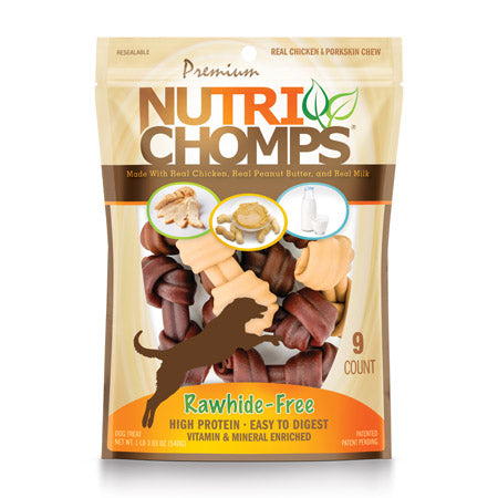 NUTRI-CHOMPS 4" Assorted Flavor Knots 9 Count