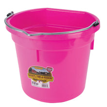 Little Giant Flat-Back buckets are a favorite on farms and ranches everywhere. The Flat-Back fits more compactly for hanging against a wall or fence, plus it makes hauling heavy loads a lot easier. Our buckets are made from polyethylene resin that is impact resistant, protects against warpage, and helps prevent stress cracks. 