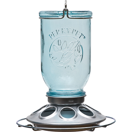 8 feeding ports for multiple feedings at a time. See-through design makes it easier to know when to refill feeder