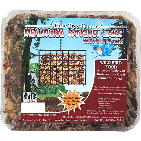 Pine Tree Farms Seed Cake Mealworm, Fruit & Nutty Banquet 360.1341