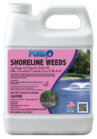 Effective herbicide treatment for emergent weeds along shoreline