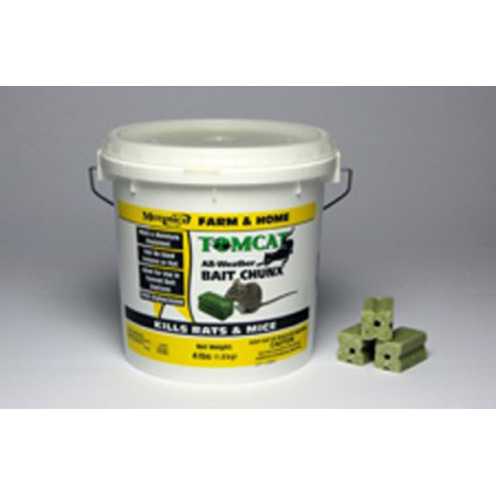 Contain holes for placing on rods in a bait station, or can be secured using nails or wire. 1 oz Bait Chunx are mold and moisture resistant