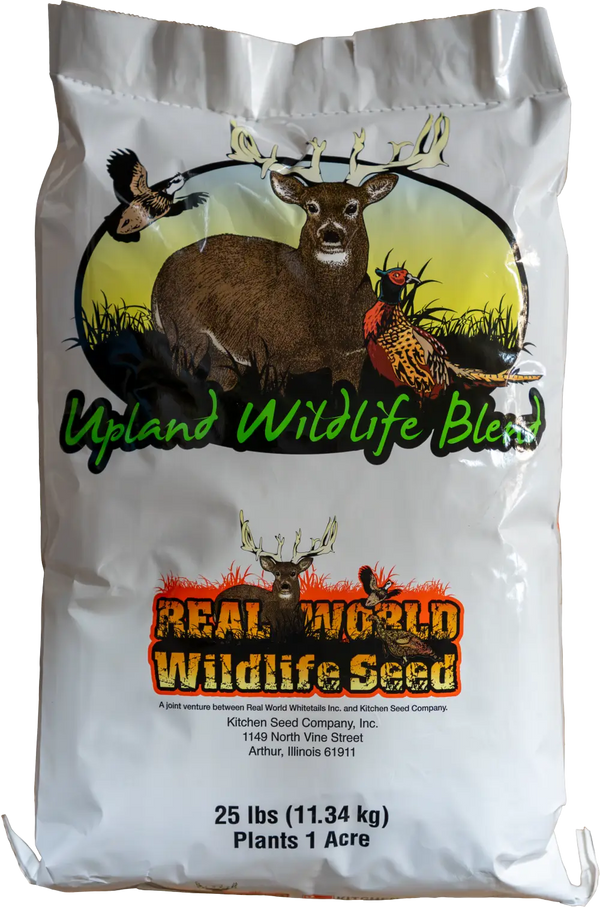 For those land managers looking to attract more than just deer to their plots, Real World offers our “Upland Game Blend”. This mix contains sunflowers, soybeans, sorghum and millet. It is a great product for attracting pheasants, quail, turkeys, rabbits, song birds and a wide variety of wildlife.