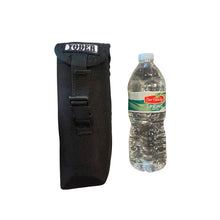 Yoder Tactical Water Bottle Molle Pouch with a water bottle on a white background