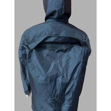 Yoder Vented Lite-N-Dry Jacket extreme in navy blue back side of jacket showing vented back flap 