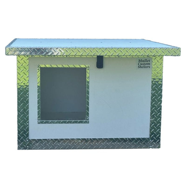 Dog house with diamond trim and window