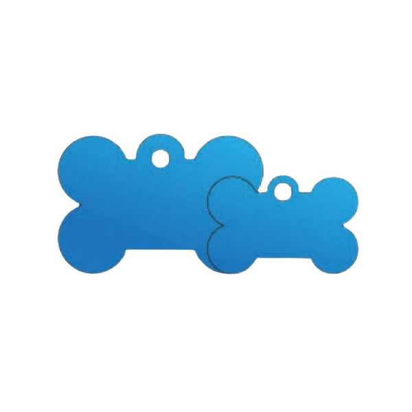 Blue bone engravable pet Id Collar tags