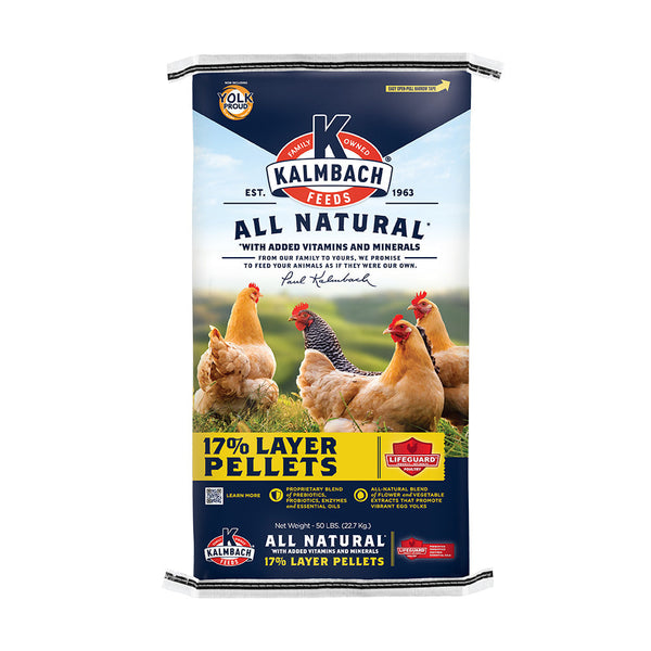 These all natural pellets are made with high quality grains and proteins, and are fortified with essential amino acids and top calcium levels to produce strong shells and wholesome, tasty eggs.