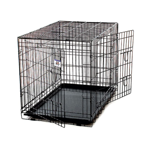 Miller double door dog crate size large on a white background 