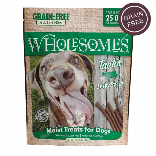 Wholesomes Tank’s Jerky Sticks Grain Free Dog Treats  656529