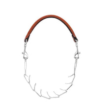 Weaver Leather and Chain Goat Collar pronged on a white background.